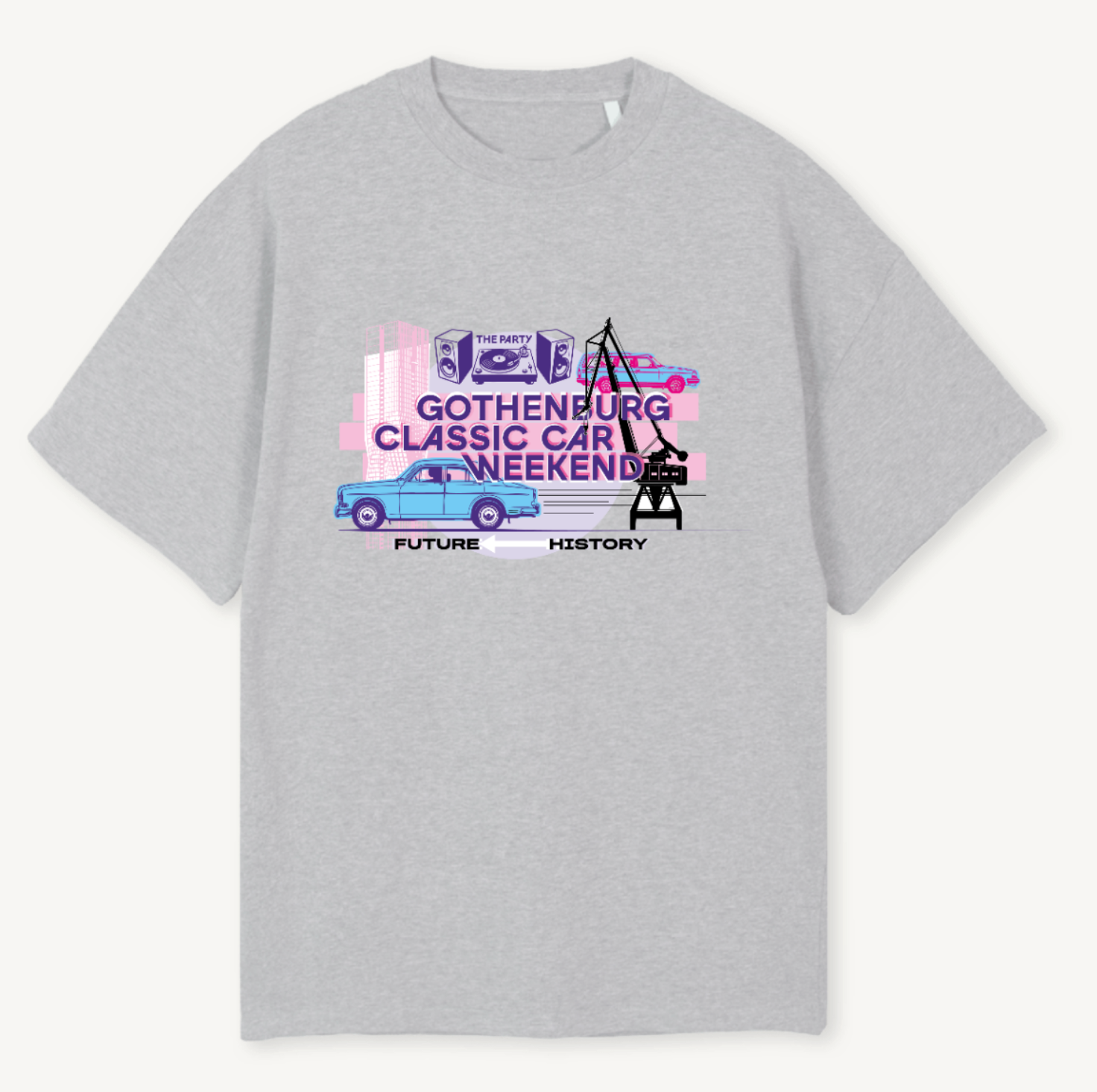 GCCW "The Party" Oversized Grey Tee